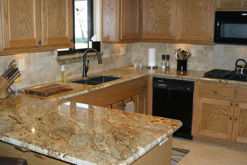  Lapidus Brown Granite Countertops Durable Granite Marble Stone Slab White Cabinets
